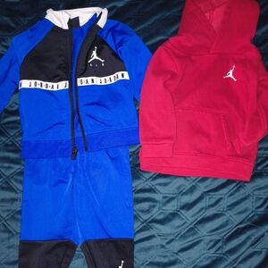 Jordan Kids Blue and Black Jogger Set